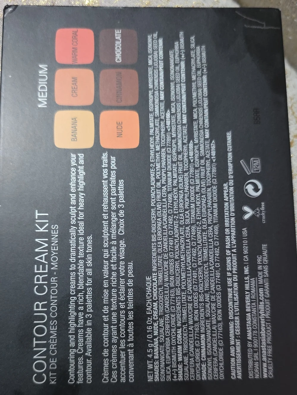 Anastasia Beverly Hills Cream Contour Palette - Cream, Tan & Brown Shades